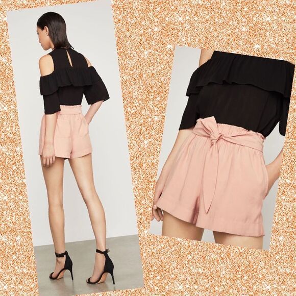 BCBG MaxAzria Tie-Front Paperbag Waist Short - Picture 3 of 4